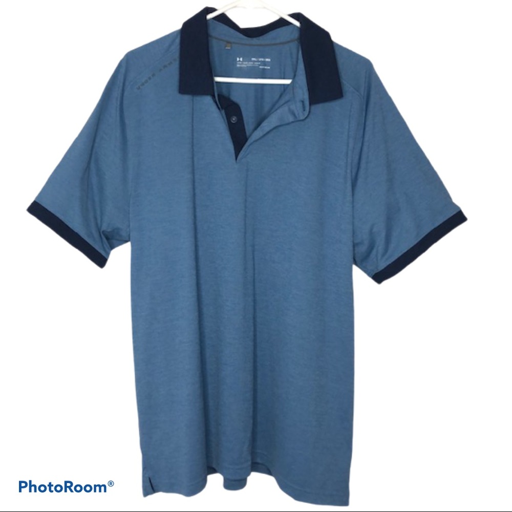 Under Armour blue Polo Heatgear size 2XL